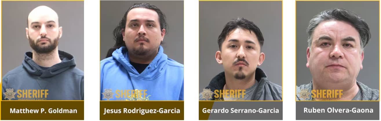 4 Men Arrested in Child Sex Sting – Washington County